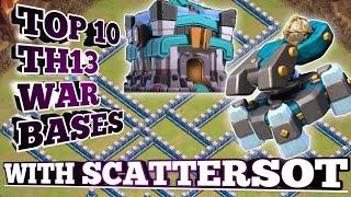 Top 10 Th13 War Base With Link. Th13 anti 2 star/ 3 star war Bases with link. coc