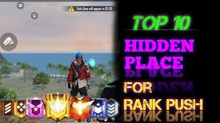 New Hidden place in free fire part 2 |Top 10  New Hidden place|| Rankpush new tips and trick.