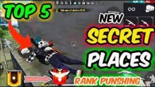 PEAK HIDDEN PLACE IN FREE FIRE ! TOP 10 HIDE PLACE IN BERMUDA MAP ! RANK PUSH TIPS ! P.M GAMING