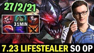 MIRACLE 31min Full Items - 7.23 Lifestealer is too OP Dota 2