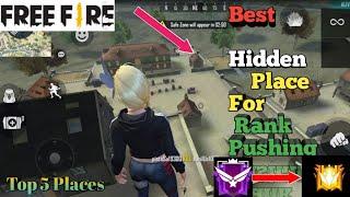 TOP 5 NEW HIDDEN PLACE IN FREE FIRE IN BERMUDA 2021| RANK PUSH TIPS AND TRICKS IN FREE FIRE 2021.