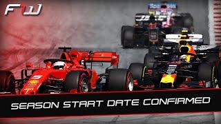 F1 Confirms New Calendar And Season Start Date