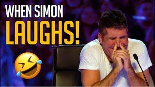 When Simon Cowell LAUGHS Out Loud! Top 10 FUNNIEST Comedians Ever! 