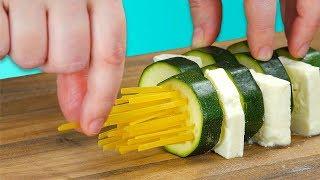 Push Raw Linguine Through Zucchini Stacks For A Primo Dish | Zoodles? We Don't Know Her!