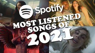 Top 200 Most Listened/Streamed Songs of 2021 by Spotifycharts.com (Year-End List)