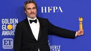 Joaquin Phoenix Backstage At Golden Globes After 'Joker' Win | FULL SPEECH