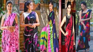 Sarees in bright trendy Colour Combination, Attractive sarees for farewell, parties, reception