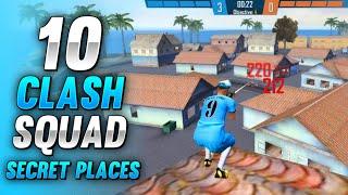 TOP 10 CLASH SQUAD SECRET PLACES FREE FIRE | CLASH SQUAD TIPS AND TRICKS IN FREE FIRE (PART - 15)