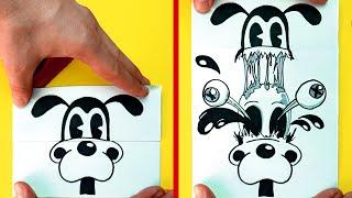 6 Amazing BENDY AND INK MACHINE Paper Craft and Doodles for FANS