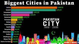 Biggest Cities in Pakistan 1950 - 2035 | Population wise