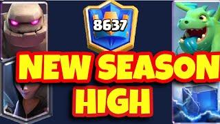 *NEW* Season High 6603 Trophies | Best Golem Night Witch Deck | Top 10K Ladder | (Clash Royale)