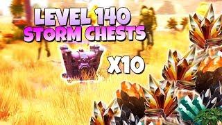 LOOT FROM LEVEL 140 STORM CHESTS X10 | Fortnite Save The World