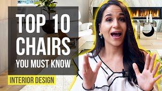 INTERIOR DESIGN TOP 10 CHAIRS YOU MUST KNOW! Iconic Chairs of All Time, Furniture Design, Home Decor
