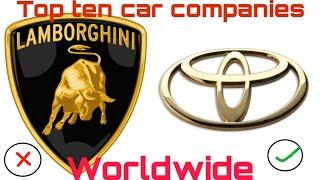 Top 10 cars companies || world wide | yotube | Cars garage