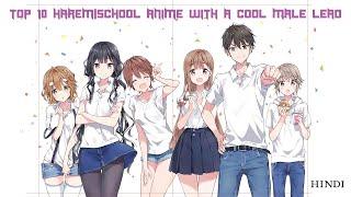 TOP 10 HAREM/SCHOOL ANIME WITH A COOL MALE LEAD (HINDI)