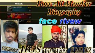 BOSS GUILD TOP 10 MEMBER FACE REVIEW BIOGRAPHY || HOW TO BOSS MEMBER FACE AND REVIEW ||GJ GAMING