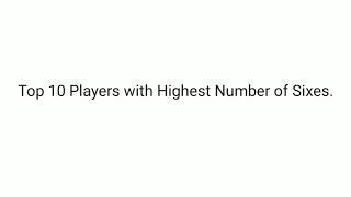 Top 10 Cricketers with most number of sixes | MS Dhoni in the list.