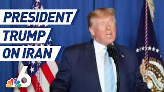 President Trump Speaks About Latest Iran Developments | NBC 6