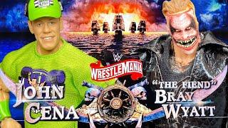 JOHN CENA VS THE FIEND BRAY WYATT WWE WRESTLEMANIA 36 ACTION FIGURE MATCH!