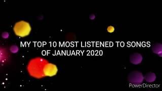 My top 10 most listened to songs of January 2020