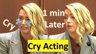 Amber Heard's World's best Acting | Crying in Court