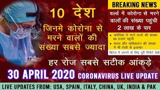 coronavirus live updates today world & india |30 April 2020| corona deaths in world | COVID-19 live