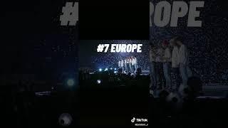 Top 10 of BTS favorite countries