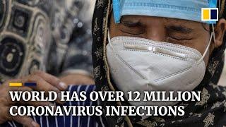 Worldwide reported coronavirus infections top 12 million