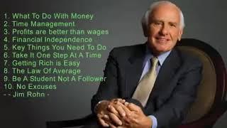 Top 10 best personal development rules by Jim Rohn.