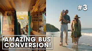 Family Converts Bus into Beautiful Tiny House using Recycled Materials! (Home on the Road #3)