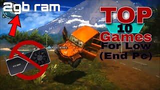 Top 10 Games For Low End Pc| 2GB RAM PC  |Without Graphic Card|