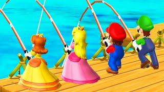Mario Party 9 - Minigames - Mario vs Luigi vs Peach vs Daisy (Master CPU)