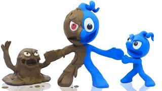 Tiny Gets Stuck in Mud - LIVE Stop Motion Cartoons Animation