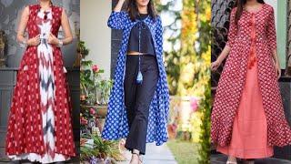 Long jacket kurta pattern/college office wear kurta design ideas