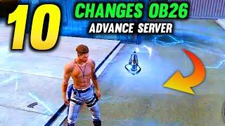 Top 10 Update Ob26 Advance Server Free Fire || Top 10 Changes Advance Server Ob26 Full Details