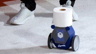 Charmin's toilet paper robot to the rescue (live on stage)