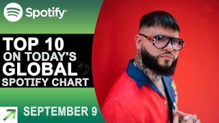 Top 10 on Today's Global Spotify Chart (9/9/21)