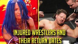 10 INJURED WWE Wrestlers & Their RETURN Dates! - Sasha Banks, AJ Styles & More!