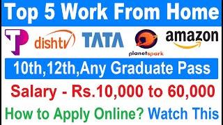 Top 5 Work From Home Jobs | Online Jobs At Home |Earn Money Online | Paise Kaise Kamaye |Earning App