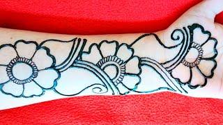 Very Beautiful Latest Floral Arabic Henna  New Mehndi Design For Front Hand