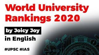 World University Rankings 2020 by TIMES Higher Education, Where do Indian Universities stand? #UPSC