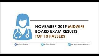 NOVEMBER 2019 | Midwife Board Exam Results | TOP 10 Passers