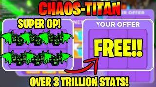 I WAS *GIVEN* A TEAM OF 18 OF THE BEST *CHAOS-TITAN* PETS! OVER *3 TRILLION STATS* IN NINJA LEGENDS