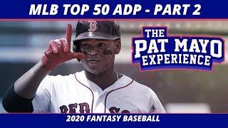 2020 Fantasy Baseball Rankings — Overall Player Rankings, Average Draft Position 20-50