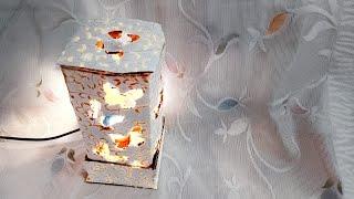 DIY Best out of waste Cardboard box | Table Lamp | diy crafts