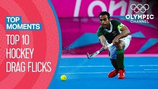 Top 10 Men's Hockey Drag Flicks at the Olympics | Top Moments