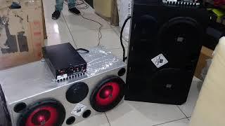 heavy music system double subwoofer and top class speaker 