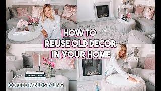 HOW TO REUSE OLD DECOR IN YOUR HOME | COFFEE TABLE STYLING AND NEW RUG