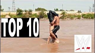 TOP 10 WWE MOVES AT THE WATER -2020