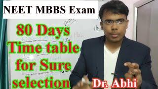 100% Selection देने वाला time table |NEET time table for Sure selection |NEET best time table